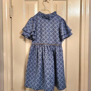 Janie & Jack Blue Medallion Dress